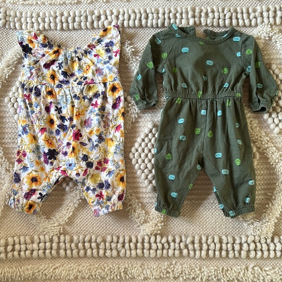 0-3M Sunflower Jumper and Apple & Pear Jumper - Picture 1 of 7